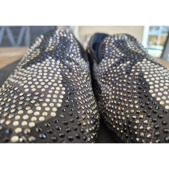 Steve Madden Men\'s Camo Rhinestone Loafers Slip-On Smoking Shoes Size 10